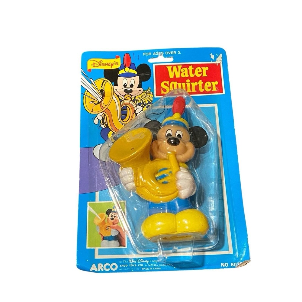Vintage Walt Disney Mickey Mouse Squirter Water Toy Band Leader Arco Toys 6075